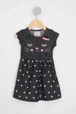 vestido renner kids preto com silk