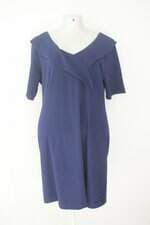 vestido palank feminino azul com fenda