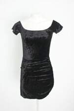 vestido feminino preto com franzido