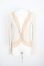 cardigan review feminino bege