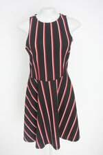 vestido top moda feminino listrado com recortes