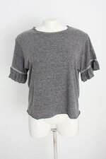 blusa nk store feminina cinza com drapeado