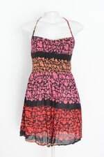 vestido  feminino estampado com franzido