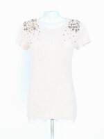 blusa feminina bege com aplique