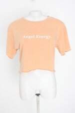 blusa cropped dezzato feminina laranja com silk