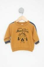 blusa de moletom marisol kids estampada com recortes