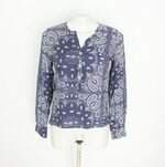 blusa feminina estampada com barra mullet