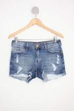 shorts jeans C&A feminino azul