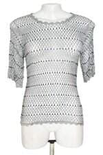 blusa el mio feminina cinza com aplique