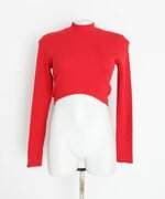 blusa cropped manga longa renner feminina vermelha