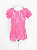 blusa renner feminina rosa com transparência