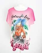 blusa feminina estampada com hotfix