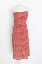 vestido vix paula hermanny feminino estampado com bojo e fenda