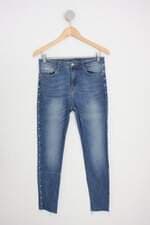 calça jeans renner feminina azul com aplique