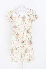 vestido feminino estampado com franzido