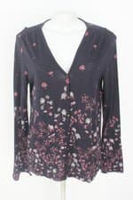 blusa luckybrand feminina azul floral