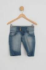 bermuda jeans feminina azul