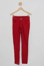 calça de sarja anselmi feminina vermelha