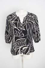 blusa feminina preta estampada