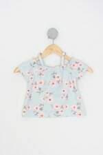 blusa paola bimbi kids estampada com franzido