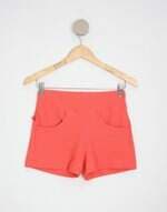shorts feminino laranja