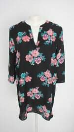 blusa forever 21 feminina floral com barra mullet