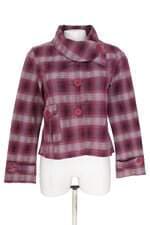 blazer carmoni feminino rosa xadrez