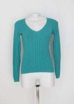 blusa manga longa de tricô feminina verde