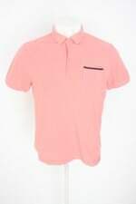 camisa polo massimo dutti masculina rosa salmão