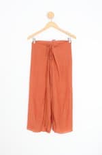 calça de tecido três feminina marrom