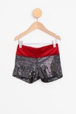 shorts fantasia kids preto com aplique