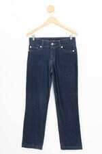 calça jeans feminina azul com aplique