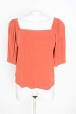 blusa riachuelo feminina terracota com franzido