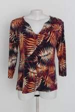 blusa manga longa feminina estampada