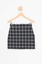 saia feminina estampada em xadrez