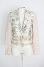 blazer dzarm feminino estampado com com forro e ombreira