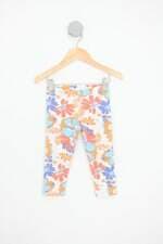 calça de tecido kids branca estampada