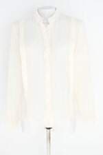 camisa riachuelo feminina off-white com pregas