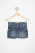 saia jeans yamp! kids azul com bordado