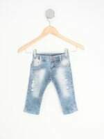 calça slim kids azul