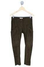 calça de tecido atelier linah feminina verde com recortes