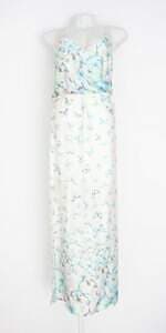 vestido trimix feminino estampado com fenda e recortes