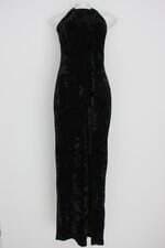 vestido ave rara feminino preto com fenda