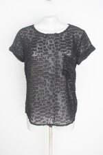 blusa feminina preta com brilho e transparência