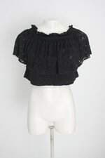 blusa lenita feminina preta com sobreposição