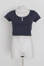 blusa cropped youcom feminina azul
