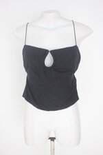 blusa lezalez feminina preta com recortes