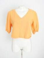blusa hering feminina laranja com franzido