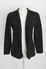 blazer pusco feminino preto listrado