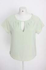 blusa pusco feminina verde com fenda e pregas